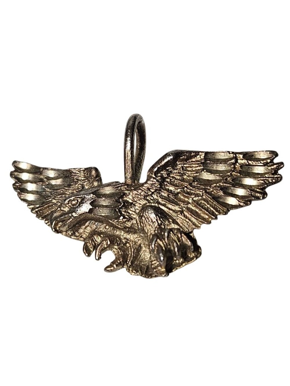 Vintage Flying Eagle Pendant Charm Gold Tone Patriotic Fashion Jewelry DIY Women